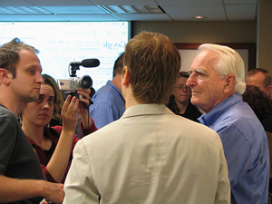 Doug Engelbart at the 2006 HyperScope release party - photo by Peter Kaminski